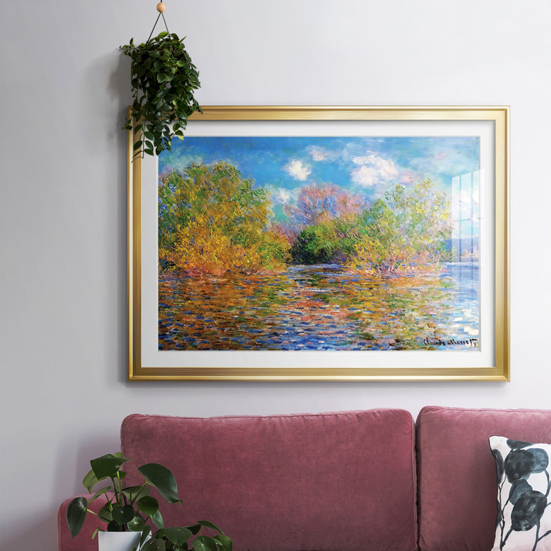 La seine près de Giverny, 1888, Or, H 15 po x l 21 po x P 1,5 po
