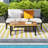Acacia Wood Coffee Table Indoor Outdoor Rectangle Center Table w/ Thickened Top