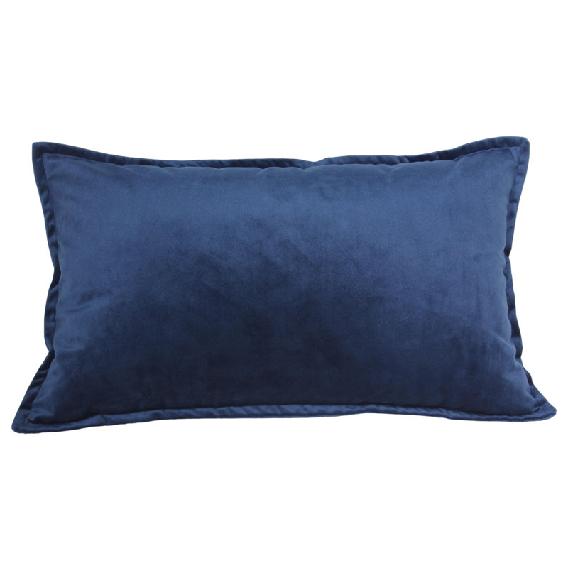 Rectangular Velvet Pillow Covers, Navy, Rectangular 14"H x 20"W