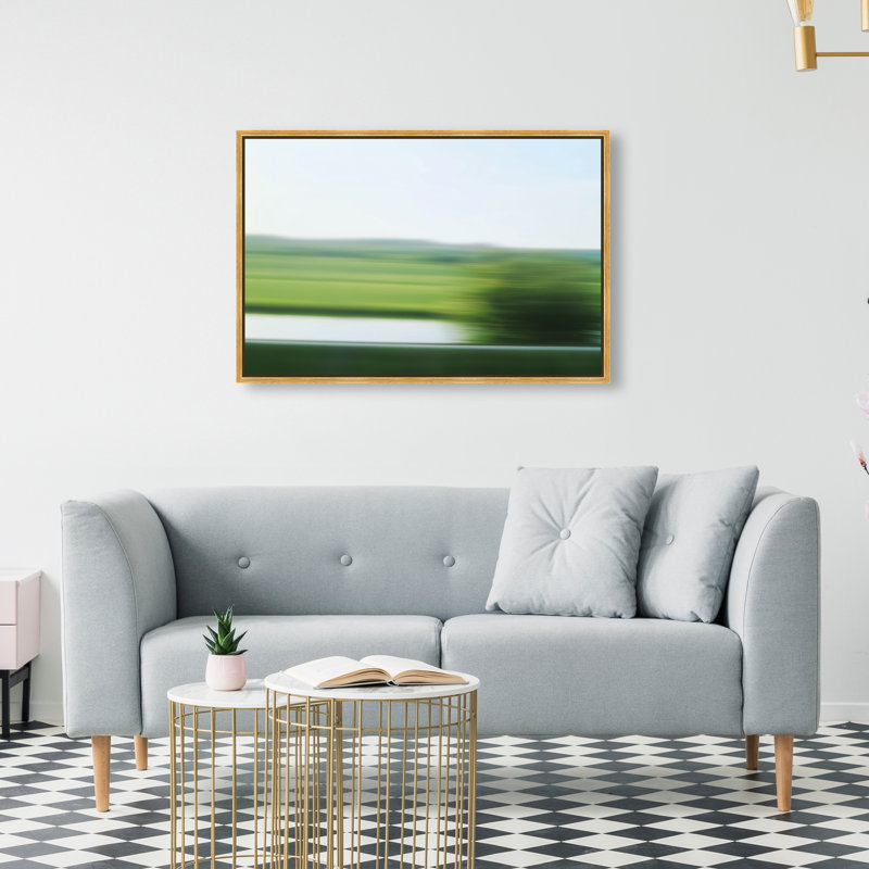 Velocity Meadow I Print by Oliver Gal, 21"H x 31"W, Gold Floater Frame