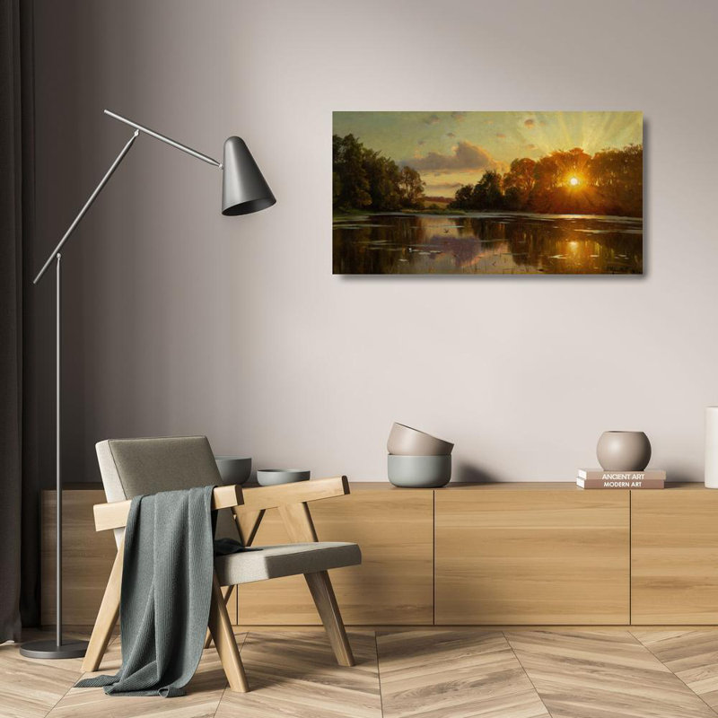 "Coucher de soleil à Or Stockholm" par Peder Mork Mornsted - Art sur toile tendue avec châssis, H 24 po x l 17 po