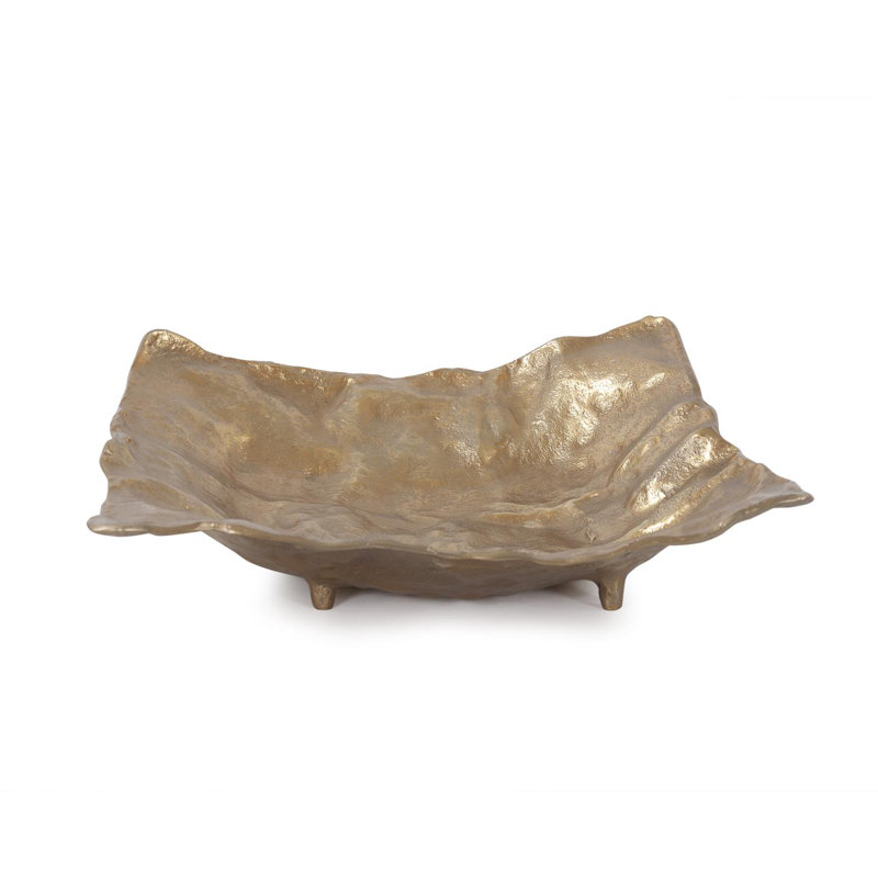 Rough Gold Uneven Square Dish