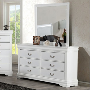 Commode 6 tiroirs avec miroir Mongey