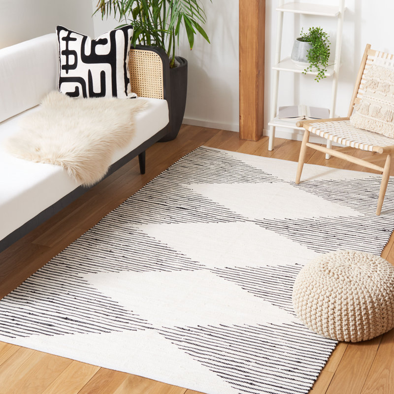 Tapis en coton tissé à plat Janke Kilim, Rectangle 4 pi x 6 pi