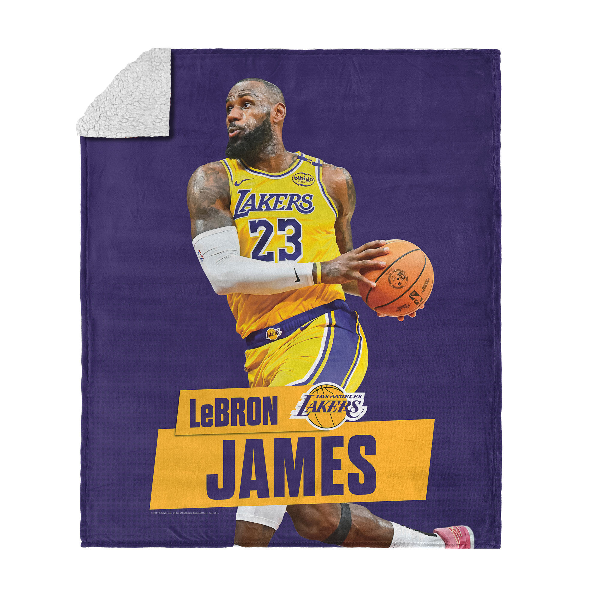 Northwest NBA Los Angeles Lakers Lebron James Silk Touch Sherpa