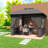 Spacious Canopies & Gazebos(must Include Frame), Steel Modern Patio Shade