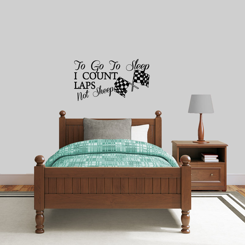 Adhésif décoratif Imhoff to Go to Sleep I Count Laps, Noir