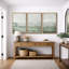 «Minimal Landscape», art organique moderne vert sauge, images murales abstraites simples dans la chambre à coucher, grand ensemble de 3 impressions murales sur toile, 16 x 24 x 3, 24 x 36 x 3-91874879-91874880