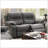 Contemporary Motion Loveseat 1Pc Couch Metal Reclining Living Room Furniture Slate Blue Breathable Leatherette Recliners