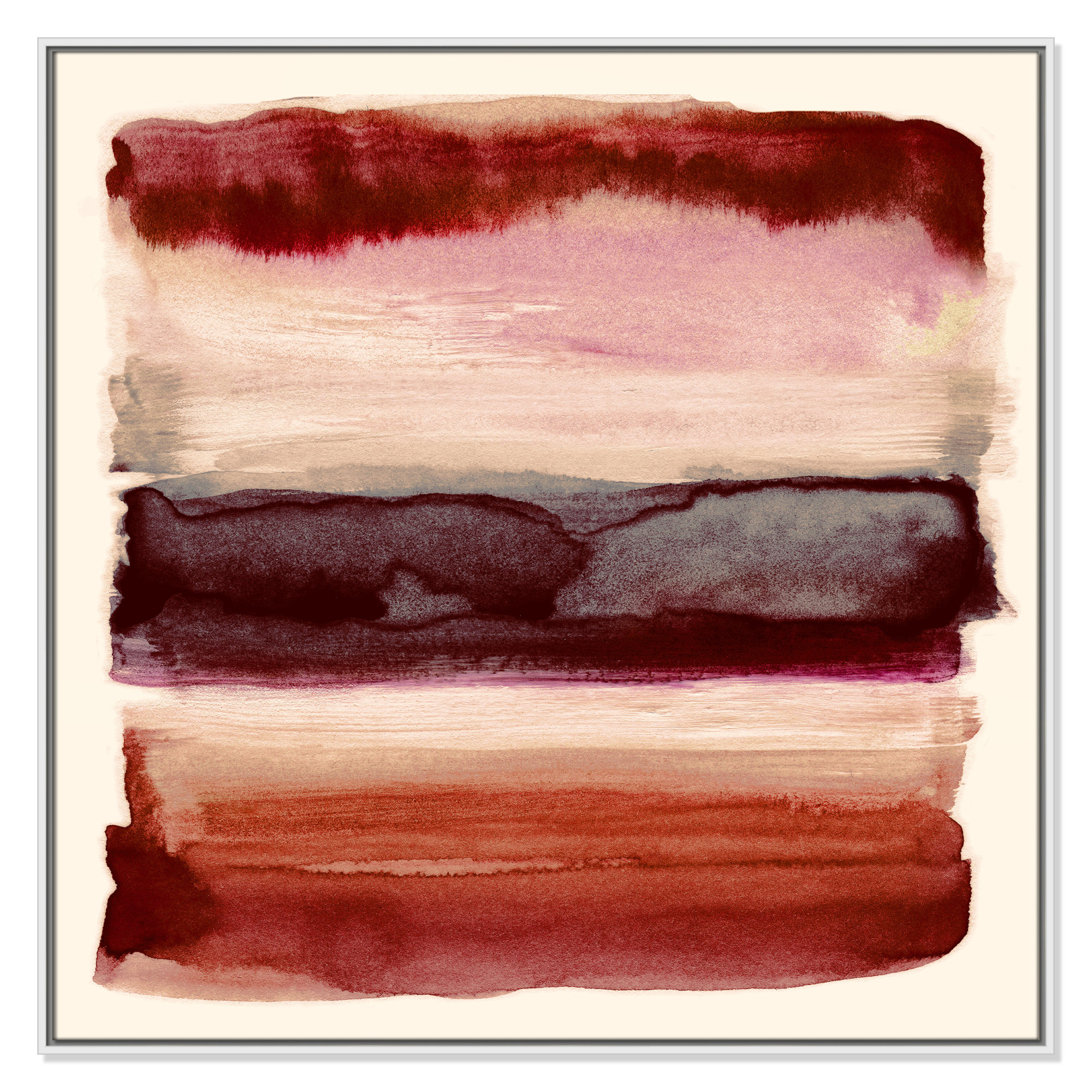 Burgundy Sky II Print by Nan, 41.5" H x 41.5" W, White