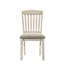 Chaise d'appoint Fedele en tissu brun clair et finition crème (ensemble de 2)
