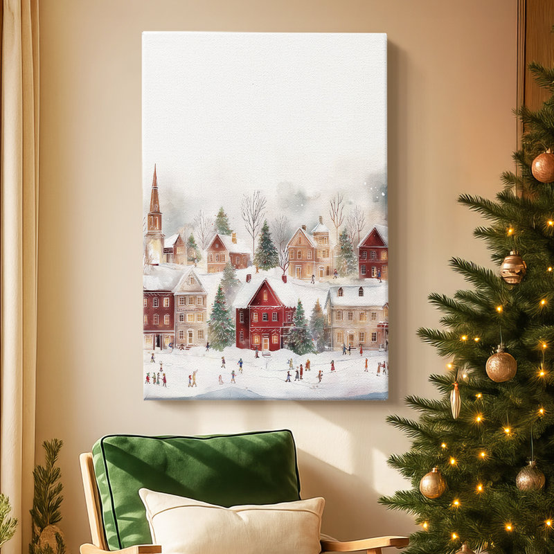 Toile tendue vert givré Frostlit Evergreen, H 27 po x l 18 po