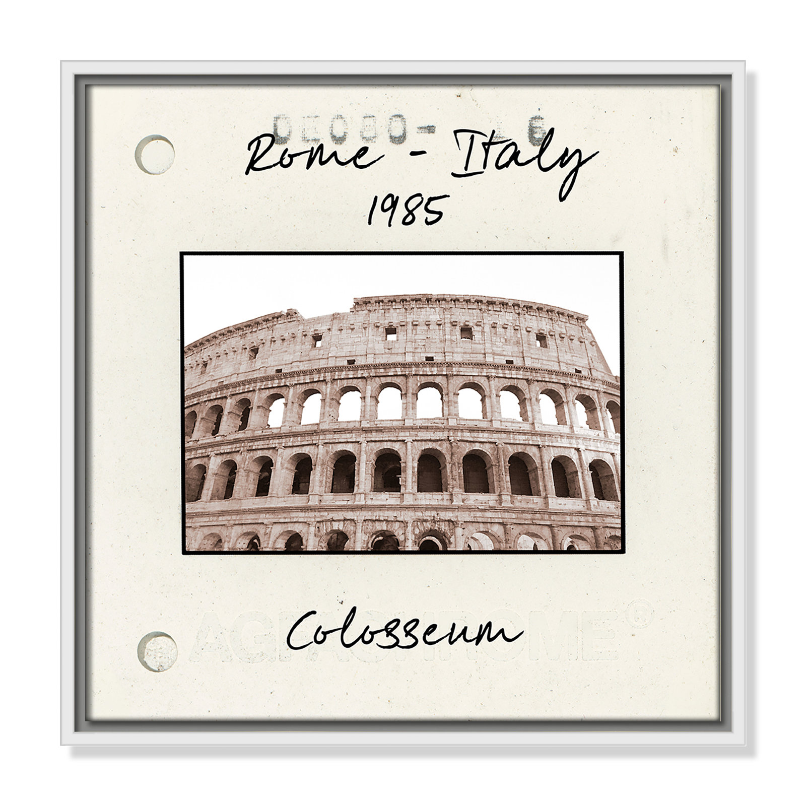 Ritona "Rome, Italy - Colosseum" Print, White Floater Framed Canvas, 17.5" H x 17.5" W x 2" D