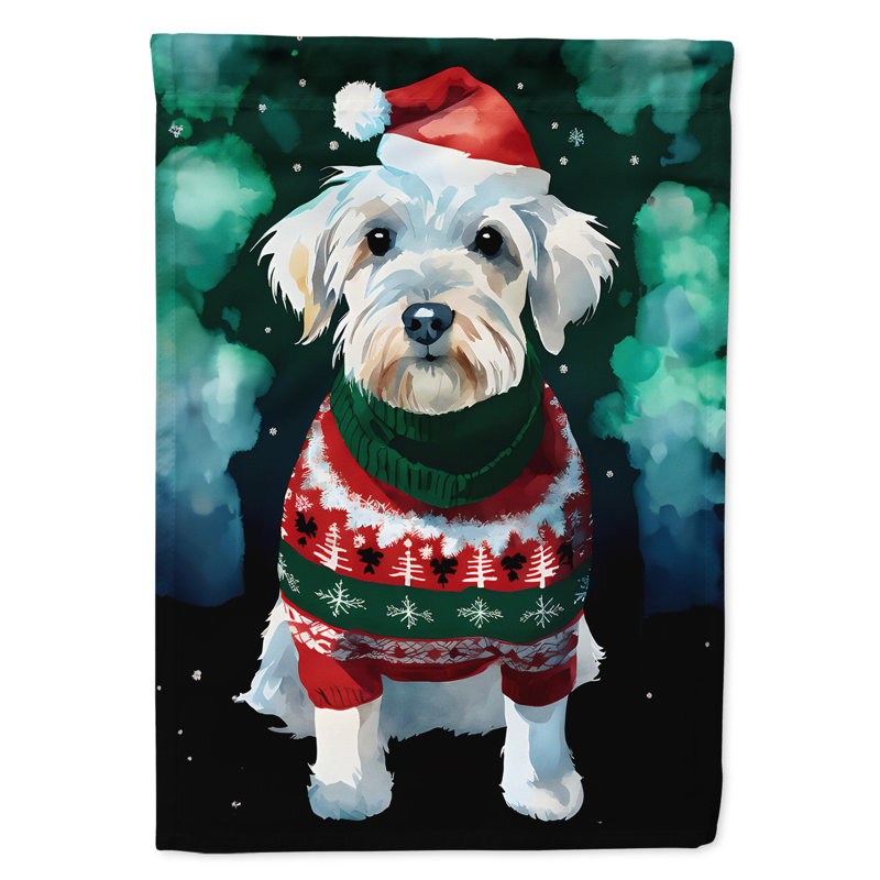 Polyester double face Noël, H 15,5 po x l 11,25 po