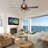 52" Vintage Ceiling Fan With Tiffany Style Stained Glass Shade