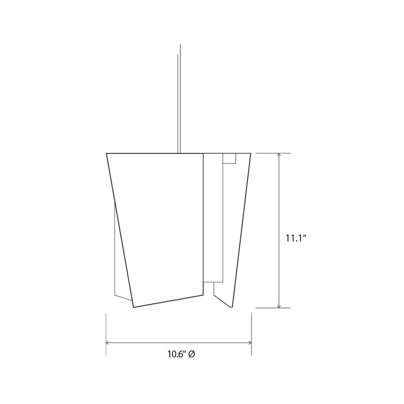 Levis 1 - Light LED Pendant, Brushed Aluminum, Low Profile, 2700K (warm)