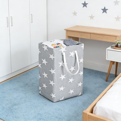 Large Capacity Foldable Laundry Hamper With Long Fabric Handles - Multipurpose Storage Bin For Home, Dorm, And Commercial Use - 75L