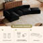 158.3" Oversized Modular Corduroy Sectional Sofa with Deep Seats Four Piece Design and No Assembly-2013029263