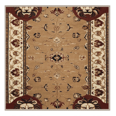 Machine Washable French Brown Area Rug