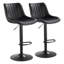 Tabourets de bar pivotants réglables, tabouret de bar à hauteur de comptoir avec repose-pieds, chaises de bar modernes en cuir synthétique pour îlot de cuisine, salle à manger, noir (ensemble de 2)-482784138-482784142