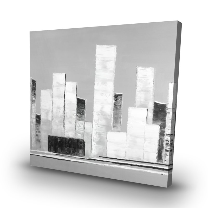 Abstract buildings - 32"x32" art on canvas