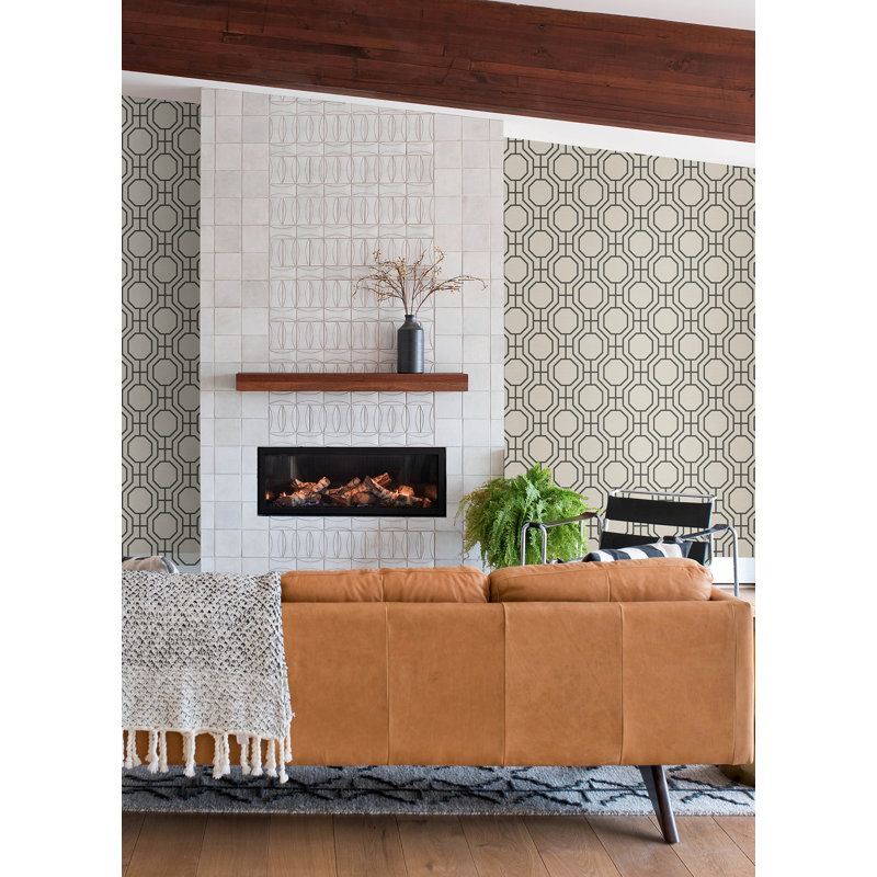 Gatco Geometric Wallpaper Double Roll, Black