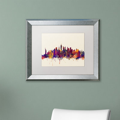 "new york city horizon" , impression encadrée