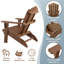 Chaise Adirondack pliante d'extérieur résistante aux intempéries
