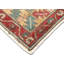 Tapis unique en laine noué à la main des années 1960 de 4 pi x 7 pi 5 po en rouge / bleu