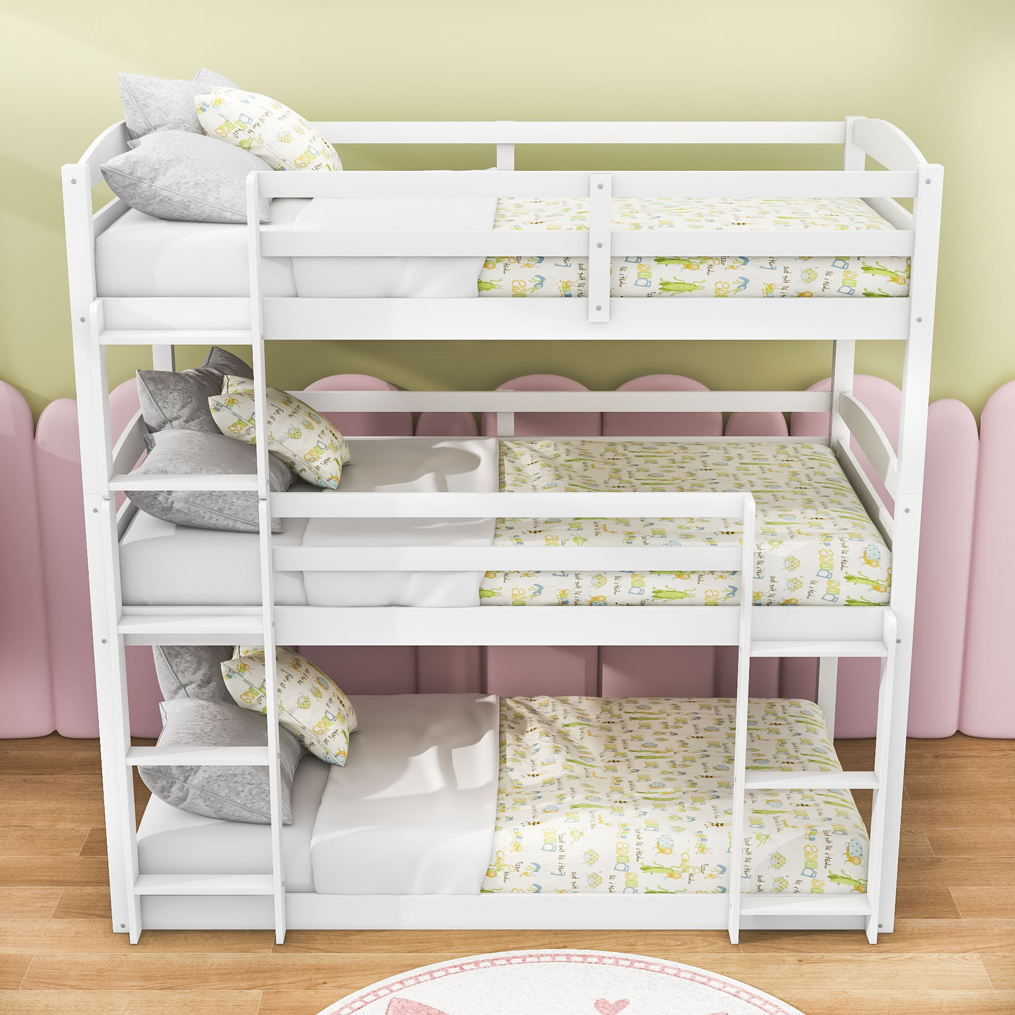 bunk bed with cot gates