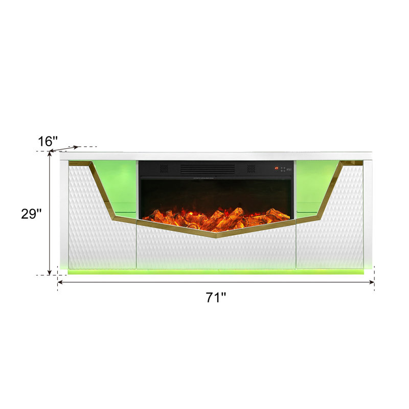 Carmela White Fireplace