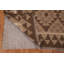 Tapis oriental brun en laine tissé à plat à la main à motif rectangulaire de 3 pi 3 po x 4 pi 10 po Getzemani