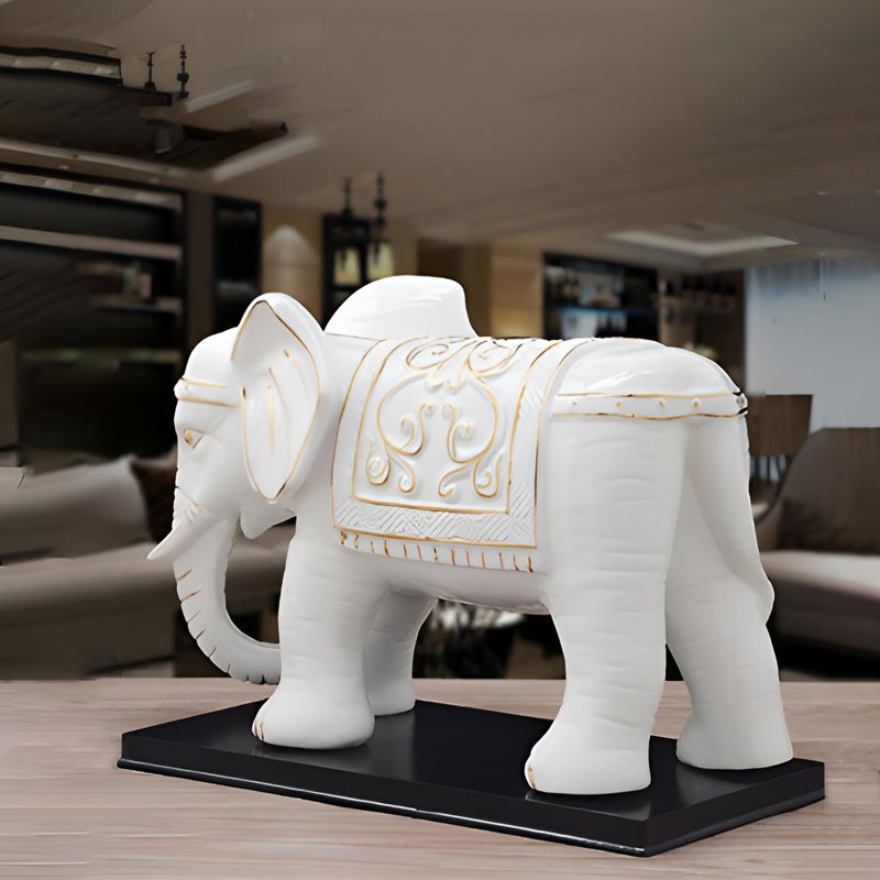 Handcrafted Ceramic Elephant Decor