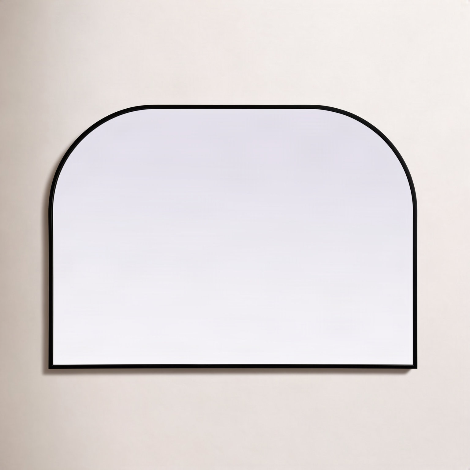 Sabine Metal Wide Arch Wall Mirror, 30" x 36", Black