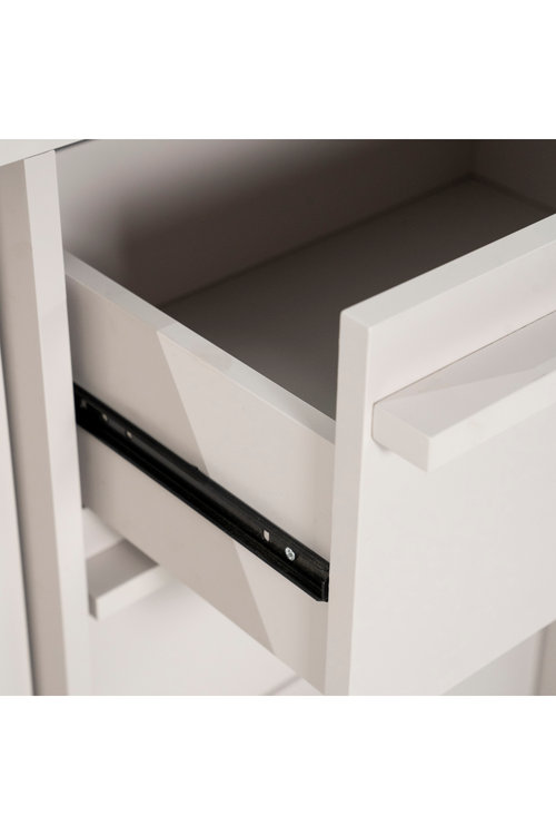 Boaz 71'' Off-White Metal Minimalist Sideboard