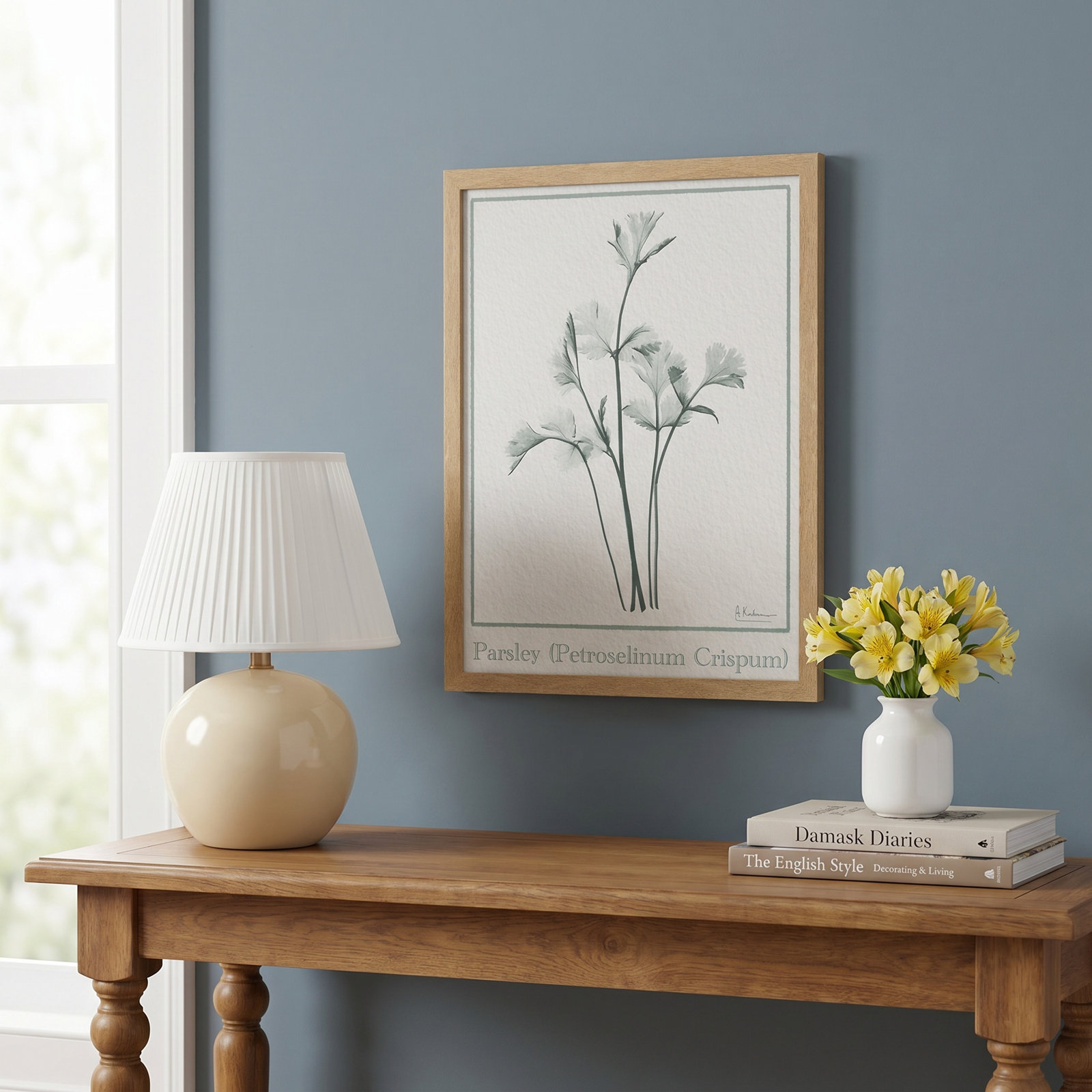 Jeanette "Parsley II" Print by Albert Koetsier, 25.5" H x 21.5" W x 1.25" D, Natural Framed Paper