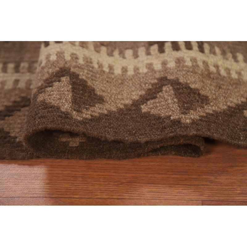 Tapis oriental brun Kilim 5 x 7
