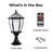 Hernandez Outdoor Solar LED Traditional Vintage Metal Lamp Post Lantern Head