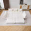 Canapé modulaire pliable en chenille Wave Star, mobilier extensible créatif avec siège central, méridienne et repose-pieds-129472422