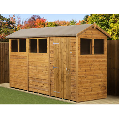 Modular Apex Garden Shed  12X4 With Windows