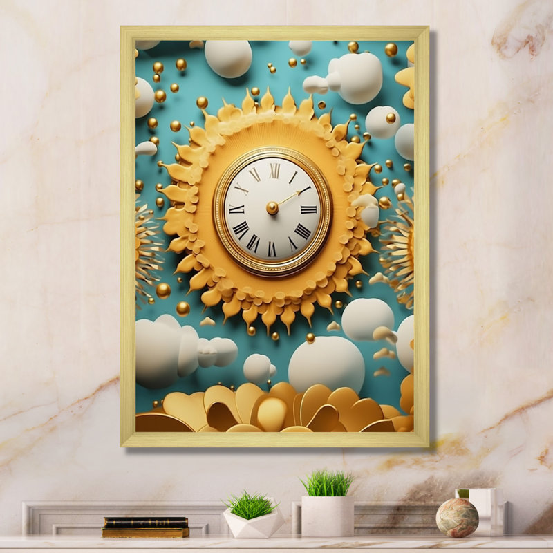 " Impermanence Future Geometry ", Gold Single Picture Framed, 40'' H x 30'' W x 1.5'' D
