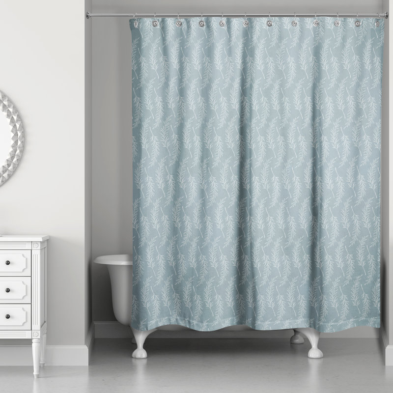 Rideau de douche simple Sudler, Bleu