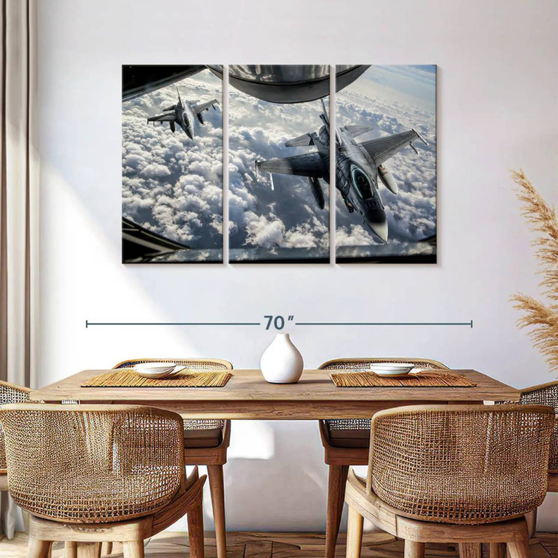 Mait Military Planes Mid Air Refueling, 36" H x 57" W