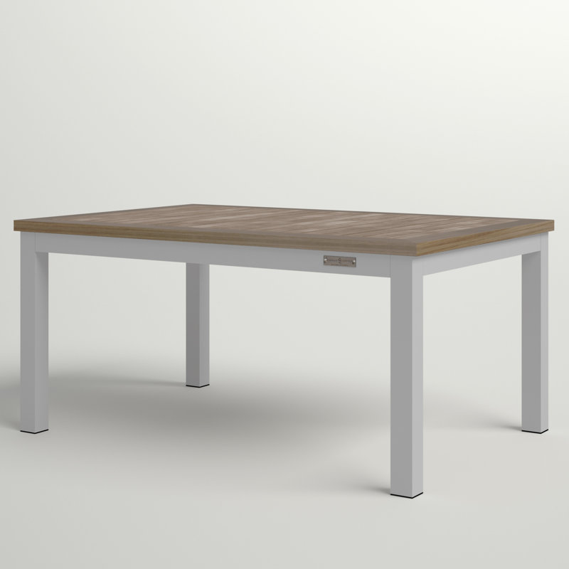 Travira Rectangular Tekwood Outdoor Coffee Table, Tekwood Vintage