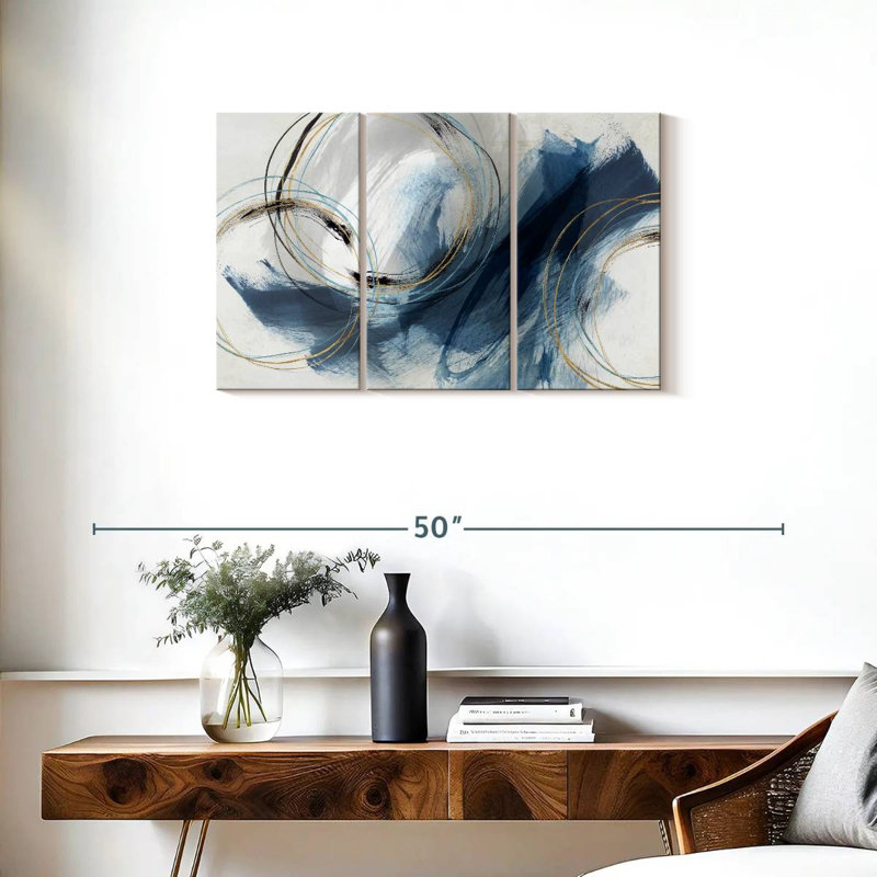 «Detour On Canvas», ensemble de 3 pièces, H 20 po x l 33 po x P 1,25 po
