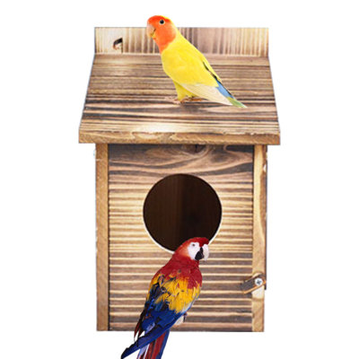 Bird House for Outside with Predator Guard Natural Wooden Bird Houses for Outdoors
