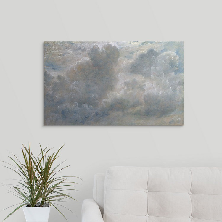 «Study of Cumulus Clouds, 1822» par John Constable, reproduction d'art, H 12 po x l 18 po x P 1,25 po, Toile