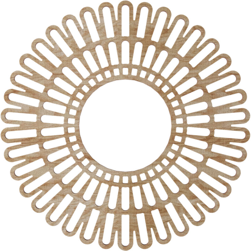 Médaillon de plafond 38 po x 38 1/8 po x P 3/8 po Cornellius, Chêne rouge, H 16 po x l 16 po x P 0,25 po