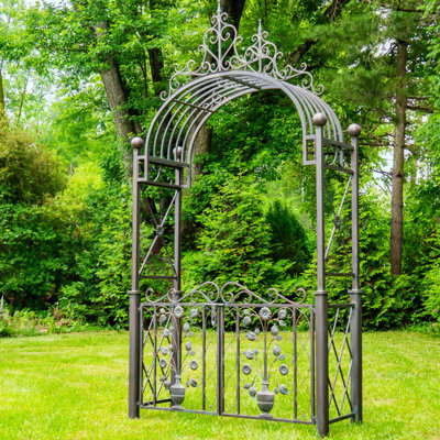 Barrière de jardin 10,5 pi avec ornements floraux «Copenhagen 1843»