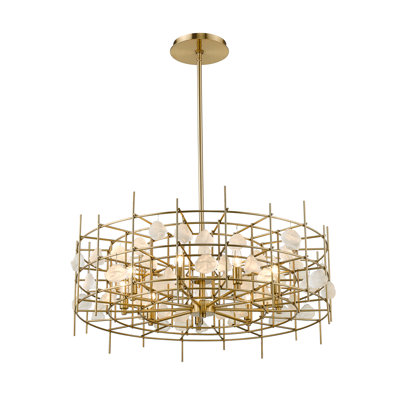 9 - Light Dimmable Geometric Chandelier